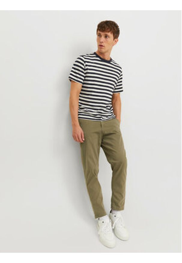 Jack & Jones Chinosy Harlow 12242188 Zielony Tapered Fit. Kolor: zielony. Materiał: bawełna