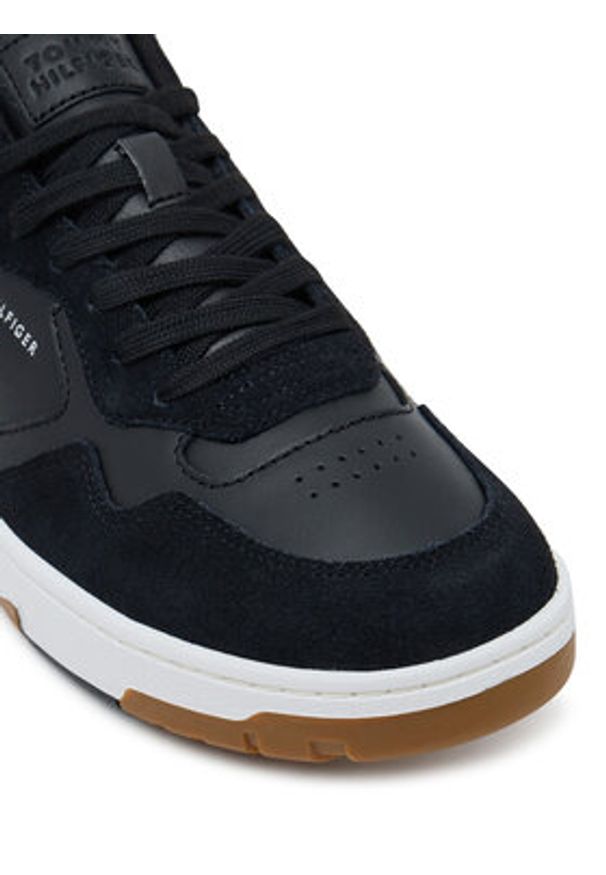 TOMMY HILFIGER - Tommy Hilfiger Sneakersy Th Basket Better Mix FM0FM05520 Czarny. Kolor: czarny. Materiał: skóra
