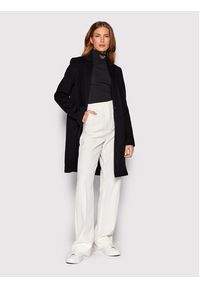 Calvin Klein Płaszcz wełniany K20K204155 Czarny Regular Fit. Kolor: czarny. Materiał: wełna