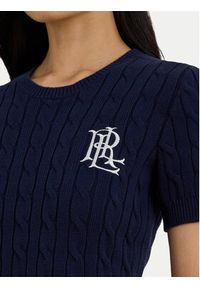 Lauren Ralph Lauren - LAUREN RALPH LAUREN Sweter 200P07025001 Granatowy Relaxed Fit. Kolor: niebieski. Materiał: bawełna #5