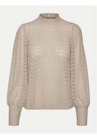 Vero Moda Bluzka Becca 10302894 Beżowy Regular Fit. Kolor: beżowy. Materiał: syntetyk