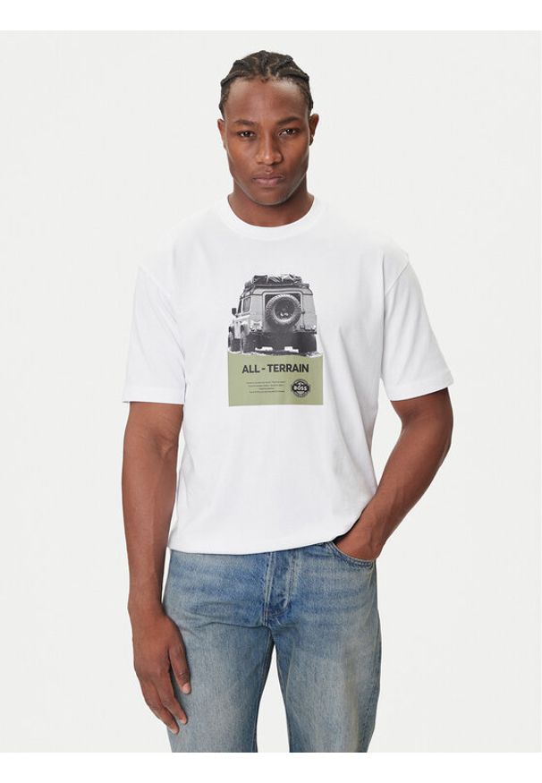 BOSS T-Shirt Te_Wagon 50546958 Biały Relaxed Fit. Kolor: biały. Materiał: bawełna