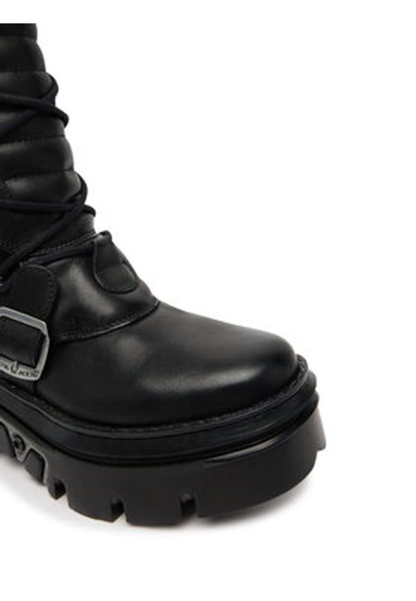 NEW ROCK Kozaki M-WALL272-S1 Czarny. Kolor: czarny. Materiał: skóra. Styl: rockowy