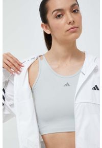 adidas Performance kurtka treningowa Hyperglam kolor biały przejściowa oversize. Kolor: biały. Materiał: materiał #5