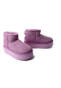 EMU Australia - EMU AUSTRALIA W13082 Stinger Micro Flatform mauve mist, botki damskie. Kolor: fioletowy. Materiał: skóra, wełna, zamsz #1