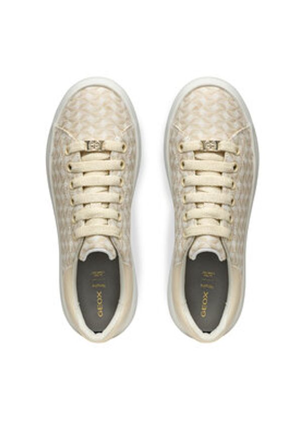 Geox Sneakersy D Spherica Ec4.1 D55TCD 0DSBC C1122 Beżowy. Kolor: beżowy. Materiał: materiał