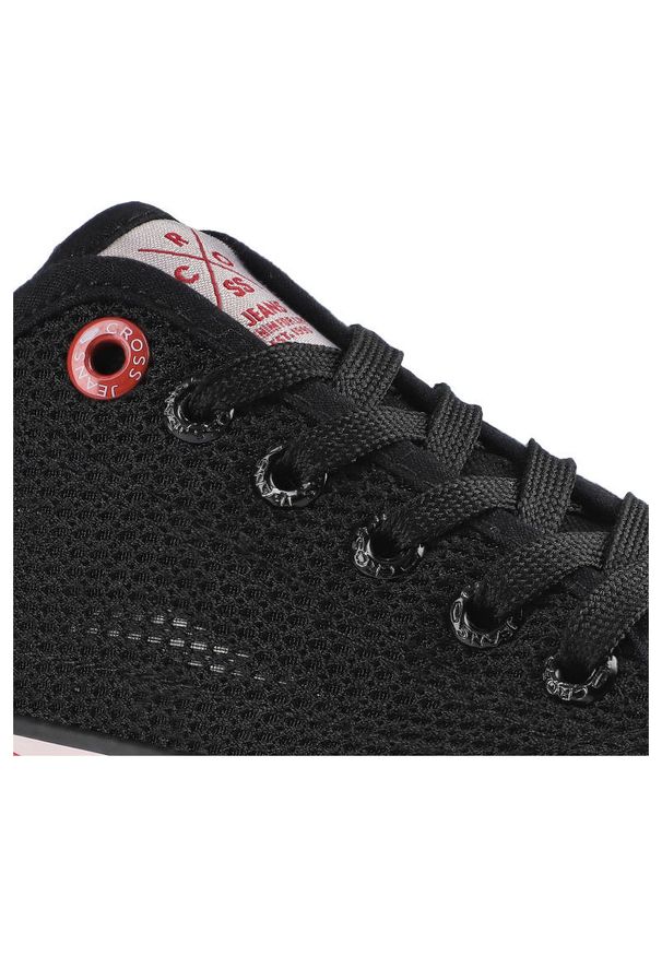 Czarne Trampki Cross Jeans Damskie Stylowe Półbuty. Kolor: czarny. Materiał: guma, skóra, materiał. Szerokość cholewki: normalna. Styl: elegancki