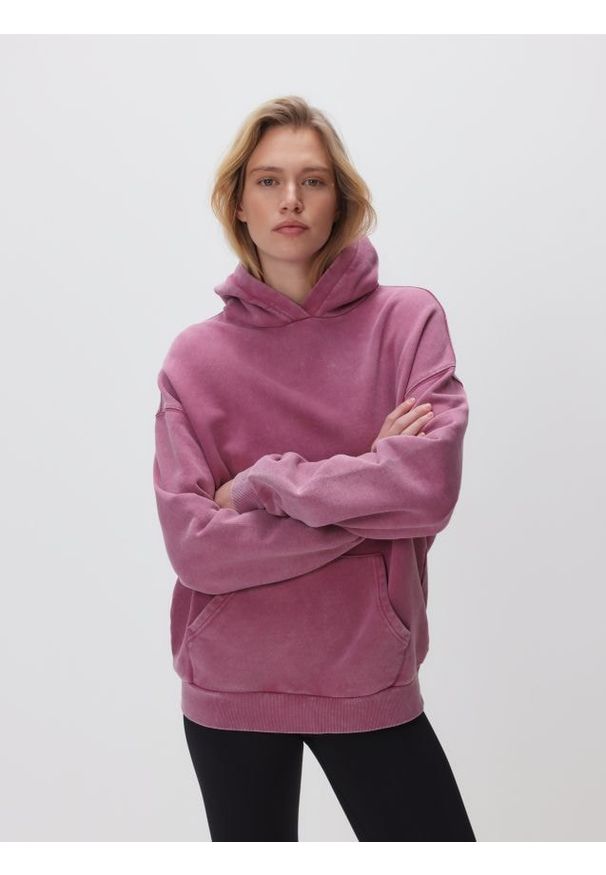 Reserved - Bawełniana bluza - jasnofioletowy. Kolor: fioletowy. Materiał: bawełna