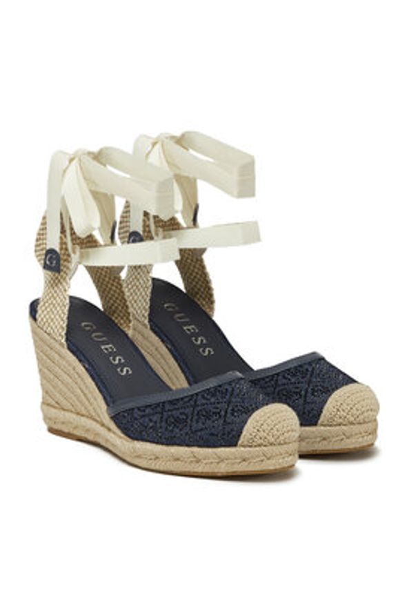 Guess Espadryle FLJCRN DEN04 Granatowy. Kolor: niebieski. Materiał: materiał
