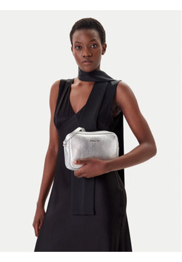 Patrizia Pepe Torebka 8B8985/L138-S298 Srebrny. Kolor: srebrny. Materiał: skórzane