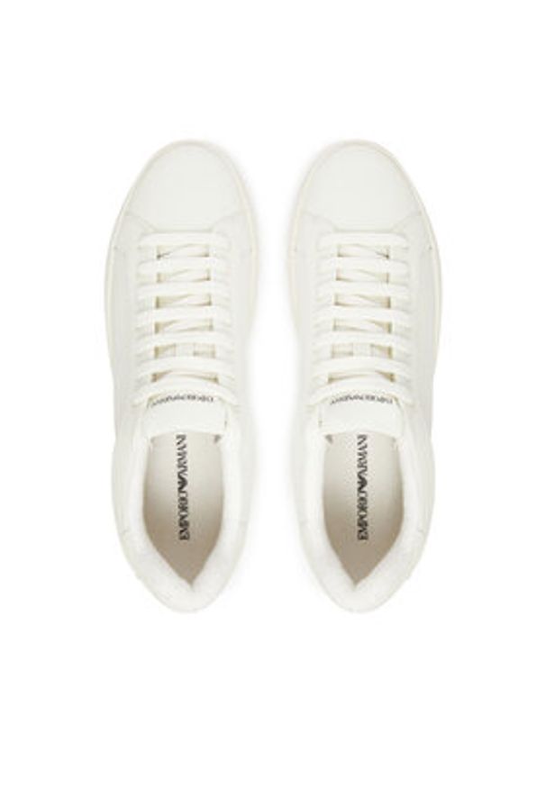 Emporio Armani Sneakersy EM003844 AF20004 U0003 Biały. Kolor: biały. Materiał: skóra
