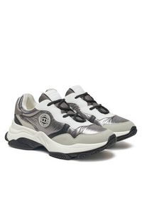 TwinSet - TWINSET Sneakersy 242TGT18C Srebrny. Kolor: srebrny. Materiał: skóra #3