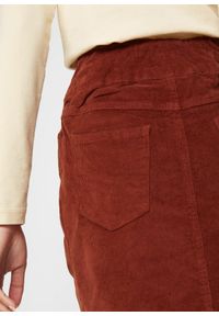 bonprix - Spódnica sztruksowa z bawełny ze stretchem, z wygodnym paskiem. Kolor: brązowy. Materiał: sztruks, bawełna #3