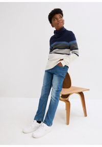 bonprix - Sweter chłopięcy. Kolor: biały. Wzór: paski #2