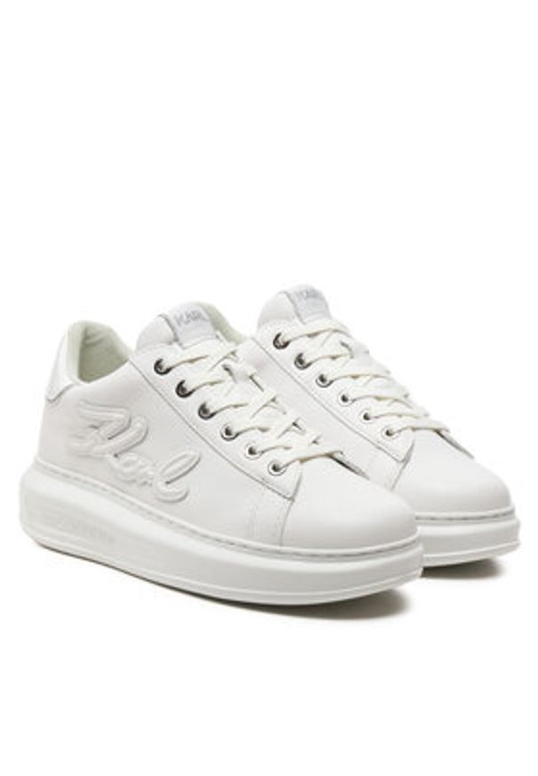 Karl Lagerfeld - KARL LAGERFELD Sneakersy KL62511A Biały. Kolor: biały. Materiał: skóra