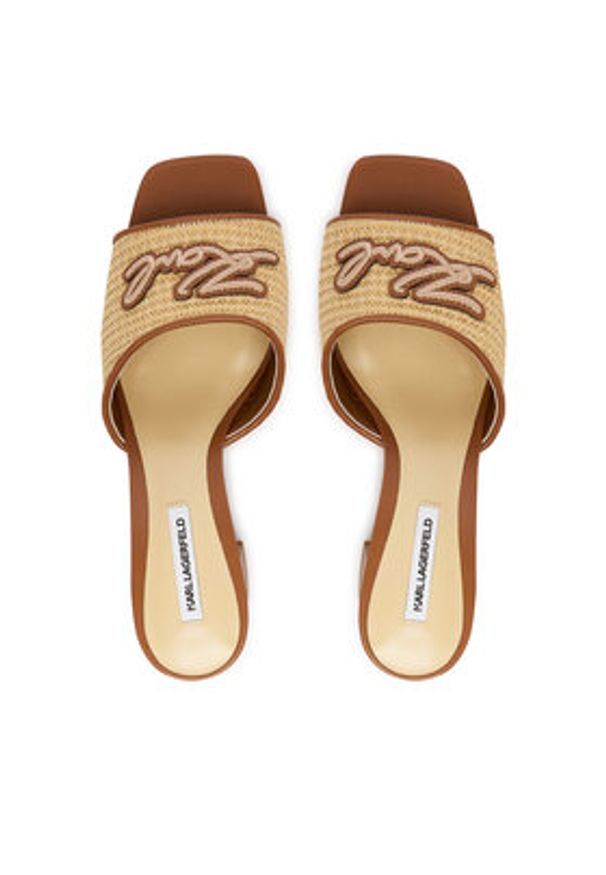 Karl Lagerfeld - KARL LAGERFELD Klapki Plaza II KL32400A Brązowy. Kolor: brązowy. Materiał: syntetyk