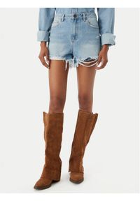 Eleh Szorty jeansowe EL122 Niebieski Regular Fit. Kolor: niebieski. Materiał: bawełna #1