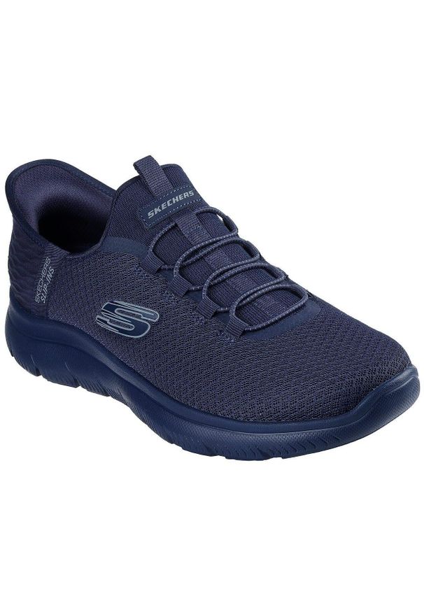 skechers - Buty sportowe męskie Skechers Summits High Range. Kolor: niebieski. Materiał: materiał