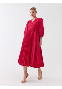 Red Valentino Sukienka codzienna 2R3VAGL51FP Różowy Regular Fit. Okazja: na co dzień. Kolor: różowy. Materiał: syntetyk. Typ sukienki: proste. Styl: casual #4