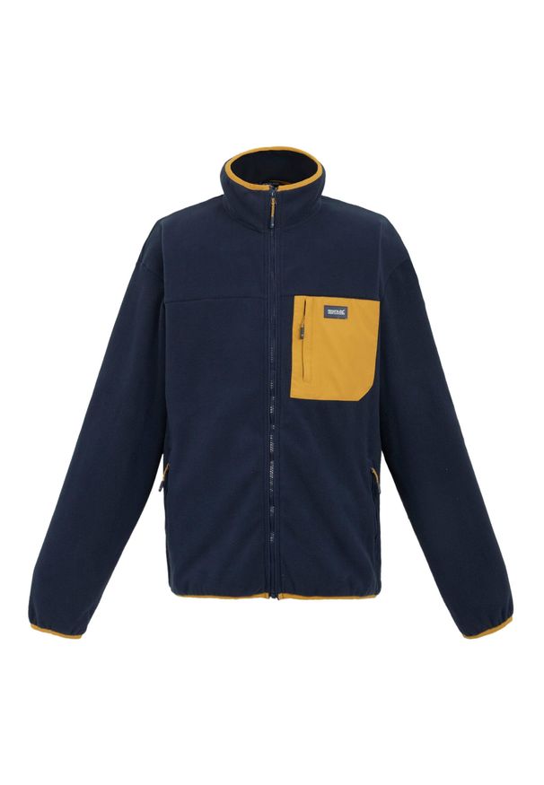 Regatta - Męska Bluza Polarowa Frankie Z Pełnym Zamkiem Błyskawicznym. Kolor: niebieski. Materiał: polar. Sezon: zima. Styl: sportowy. Sport: turystyka piesza