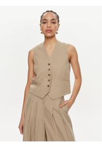 Herskind Kamizelka Mister 5113840 Beżowy Regular Fit. Kolor: beżowy. Materiał: wełna, syntetyk #1