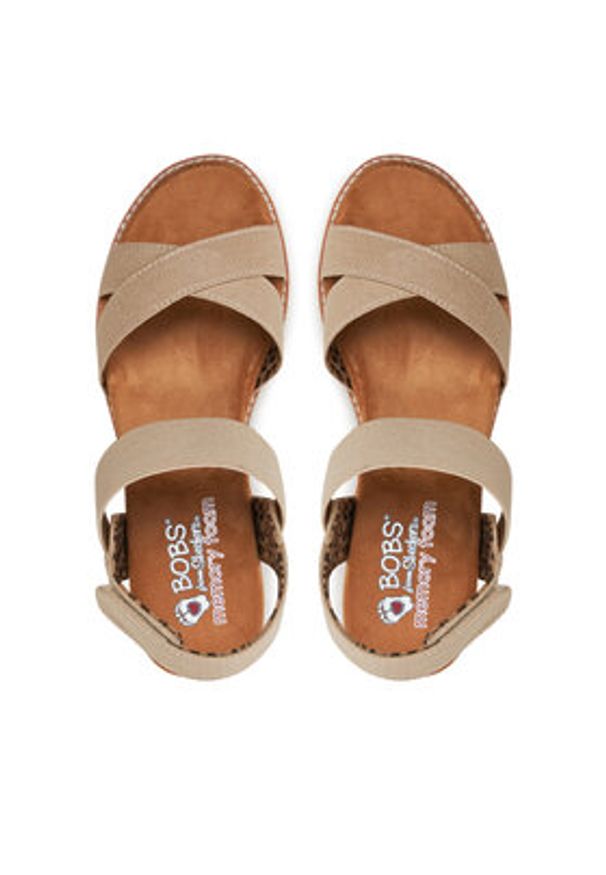 skechers - Skechers Sandały Desert Kiss-Secret Picnic 33386/NAT Beżowy. Kolor: beżowy. Materiał: materiał