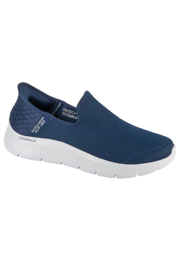 skechers - Buty sportowe Sneakersy męskie, Slip-Ins: Go Walk Flex - No Hands. Kolor: niebieski. Sport: turystyka piesza