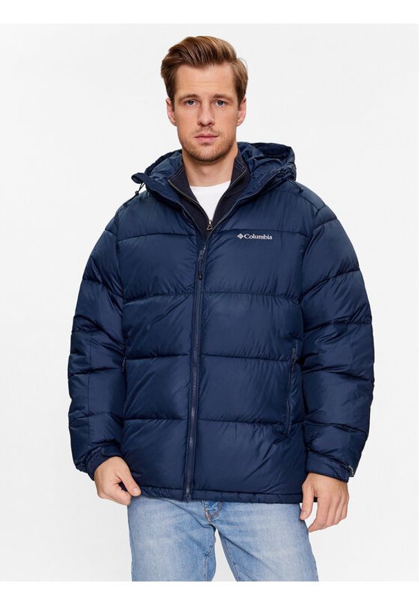 columbia - Columbia Kurtka zimowa Pike Lake™ II Hooded Jacket Granatowy Regular Fit. Kolor: niebieski. Materiał: syntetyk. Sezon: zima