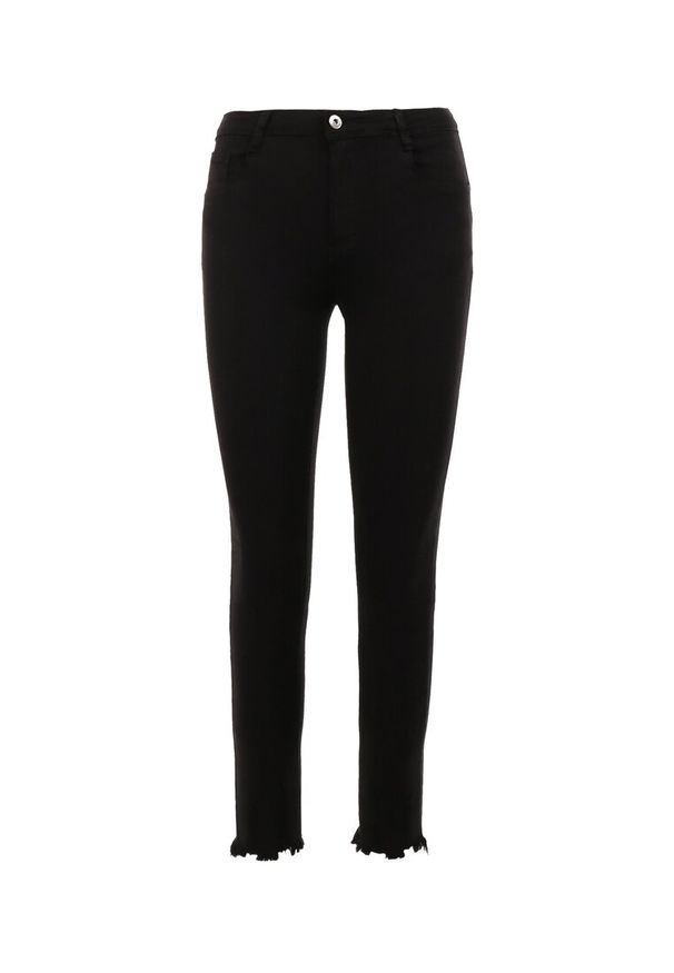 Born2be - Czarne Spodnie Skinny Nyryore. Kolor: czarny. Styl: elegancki