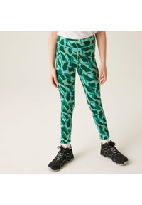 Regatta - Legginsy turystyczne dziecięce Barlia Winter. Kolor: zielony. Materiał: tkanina. Styl: sportowy, młodzieżowy #1
