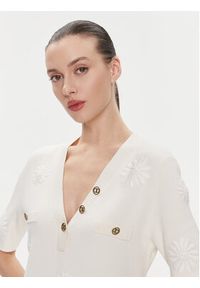 TwinSet - TWINSET Sukienka dzianinowa 241TP3095 Écru Regular Fit. Materiał: wiskoza #3