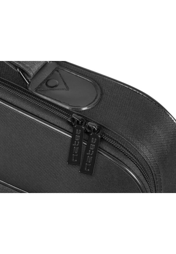 NATEC - Torba Natec Impala 2 14.1'' Onyx czarny. Kolor: czarny. Materiał: materiał. Wzór: paski. Styl: klasyczny, elegancki, biznesowy