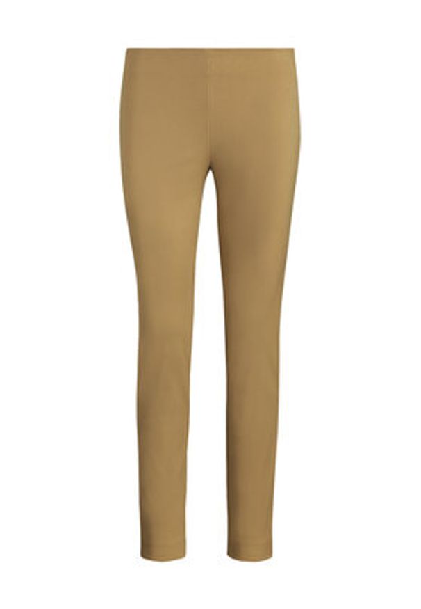 Lauren Ralph Lauren Spodnie materiałowe 200631310018 Beżowy Slim Fit. Kolor: beżowy. Materiał: bawełna, wiskoza