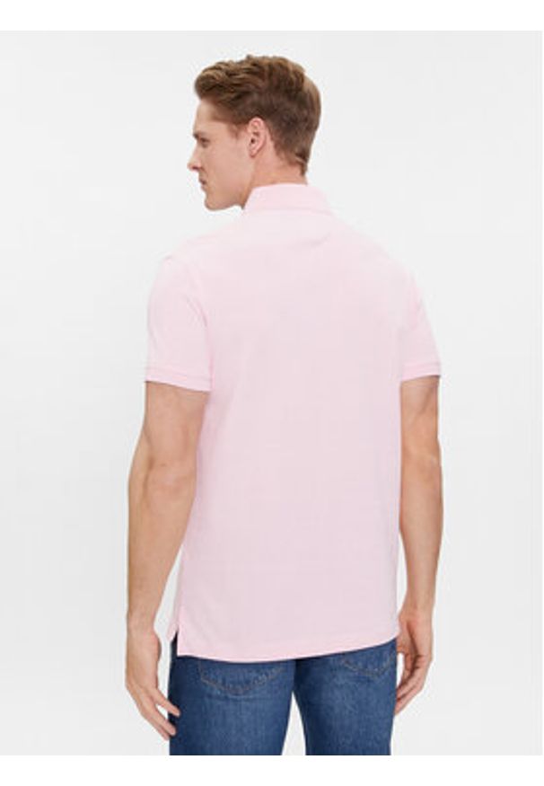 TOMMY HILFIGER - Tommy Hilfiger Polo 1985 MW0MW17771 Różowy Slim Fit. Typ kołnierza: polo. Kolor: różowy. Materiał: bawełna