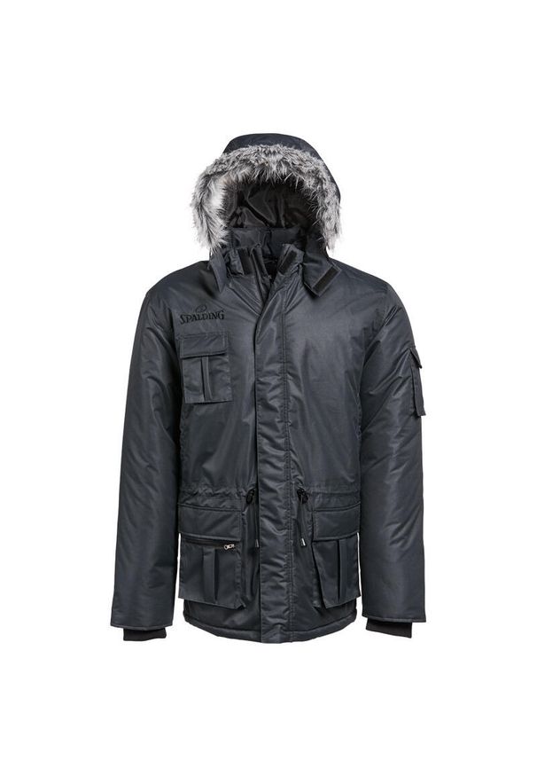 SPALDING - Kurtka zimowa Spalding. Kolor: szary. Materiał: materiał. Sezon: zima. Styl: elegancki