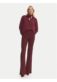Marella Koszula Cabiria 2523116071 Bordowy Regular Fit. Kolor: czerwony. Materiał: jedwab #3