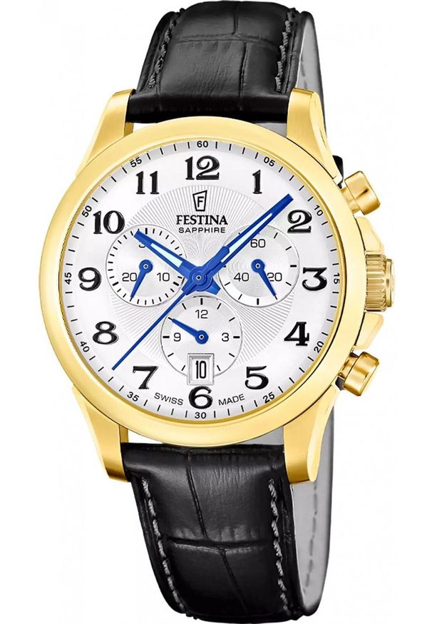 Zegarek Festina Zegarek męski Festina F20099-1S czarny. Kolor: czarny