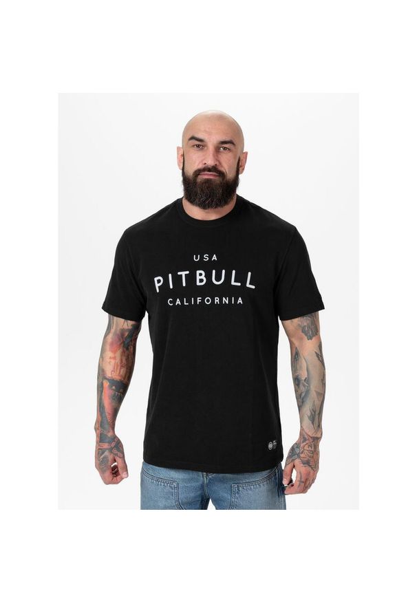 PITBULL - Koszulka bawełniana sportowa t-shirt dla dorosłych Garment Washed USA Cal. Kolor: biały, czarny, wielokolorowy. Materiał: bawełna