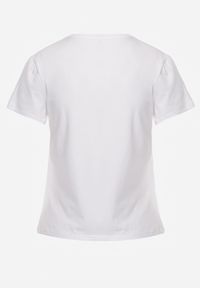Renee - Biały Casualowy Bawełniany T-shirt Rivali. Okazja: na co dzień. Kolor: biały. Materiał: bawełna. Styl: casual #6