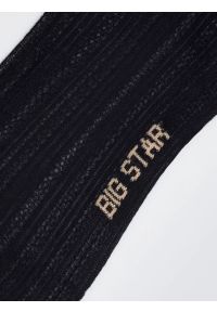Big-Star - Skarpety damskie ażurowe z wizkozy czarne Holy 906. Kolor: czarny. Materiał: wiskoza, materiał. Wzór: ażurowy #2