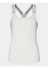Guess Piżama Carrie O3RX04 KBOE1 Biały Regular Fit. Kolor: biały. Materiał: bawełna