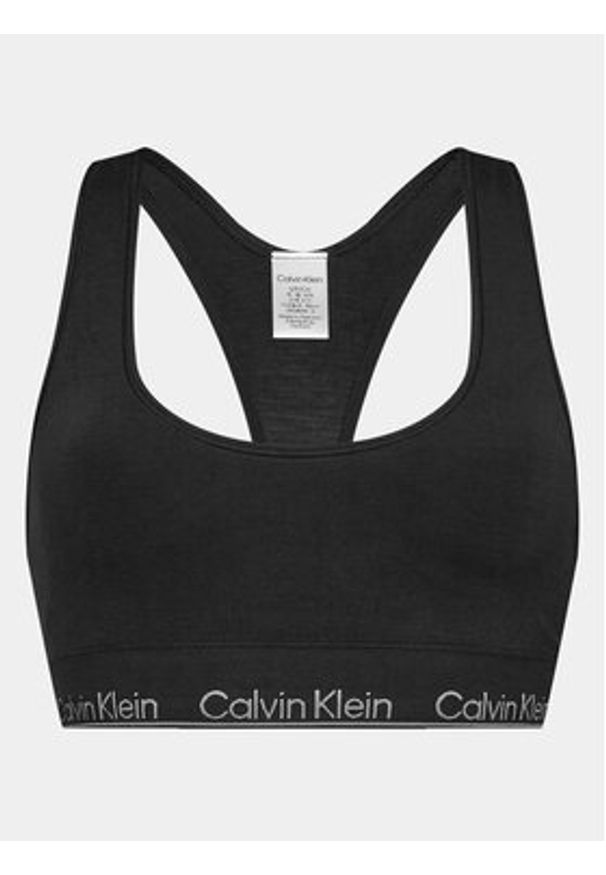 Calvin Klein Underwear Biustonosz top Racerback Bralette 000QF7317E Czarny. Kolor: czarny. Materiał: wiskoza