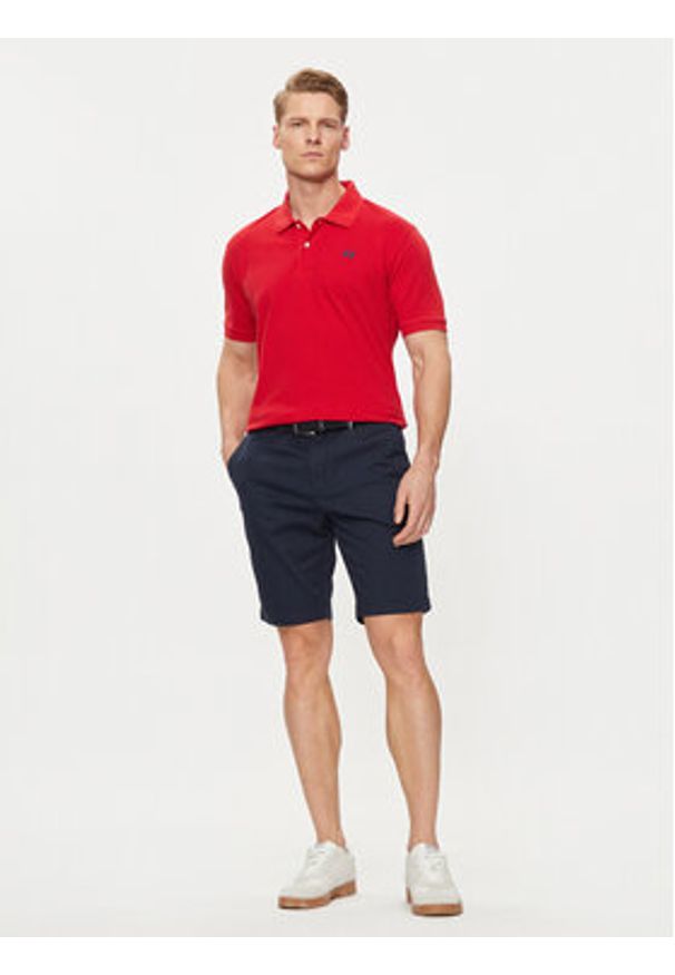 La Martina Szorty materiałowe YMB008 TW417 Granatowy Slim Fit. Kolor: niebieski. Materiał: bawełna