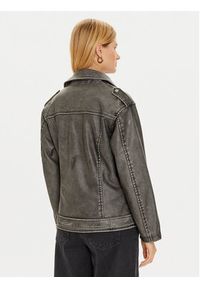 Brave Soul Kurtka z imitacji skóry LJK-JOSIANE Czarny Regular Fit. Kolor: czarny. Materiał: skóra #6