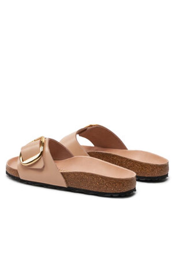 Birkenstock Klapki Madrid 1026496 Beżowy. Kolor: beżowy. Materiał: skóra