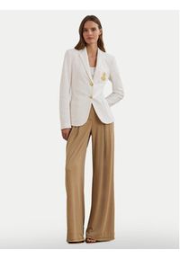 Lauren Ralph Lauren Marynarka Spsu20 200797305 Biały Regular Fit. Kolor: biały. Materiał: bawełna