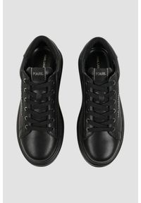 Karl Lagerfeld - KARL LAGERFELD Czarne męskie sneakersy KAPRI MENS Karl NFT, Rozmiar 41. Okazja: na co dzień. Kolor: czarny. Materiał: skóra. Szerokość cholewki: normalna. Wzór: gładki #2