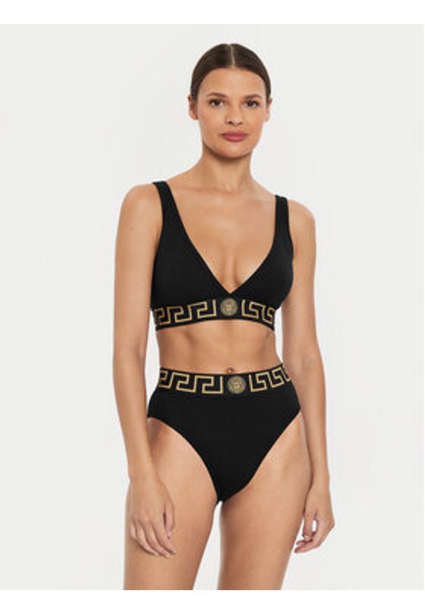 VERSACE - Versace Biustonosz braletka AUD01047 1A10011 Czarny. Kolor: czarny. Materiał: bawełna
