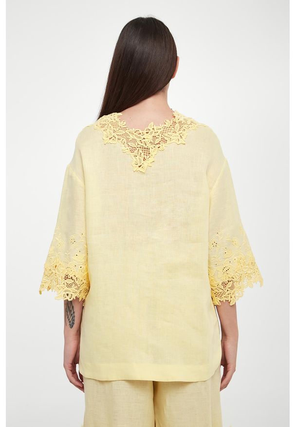 Ermanno Scervino Life - Bluzka damska lniana ERMANNO SCERVINO LIFE. Materiał: len