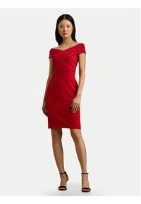 Lauren Ralph Lauren - LAUREN RALPH LAUREN Sukienka koktajlowa 253936390009 Czerwony Slim Fit. Kolor: czerwony. Materiał: syntetyk. Styl: wizytowy #4